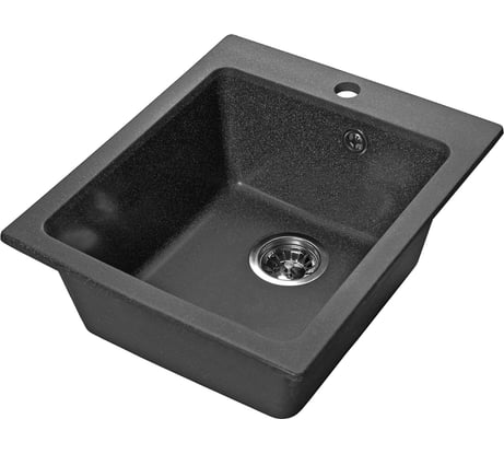 Мойка SANTREK AQUA BOXY SA-B505 1 чаша 427х505 мм, графит-309, без сифона 313775