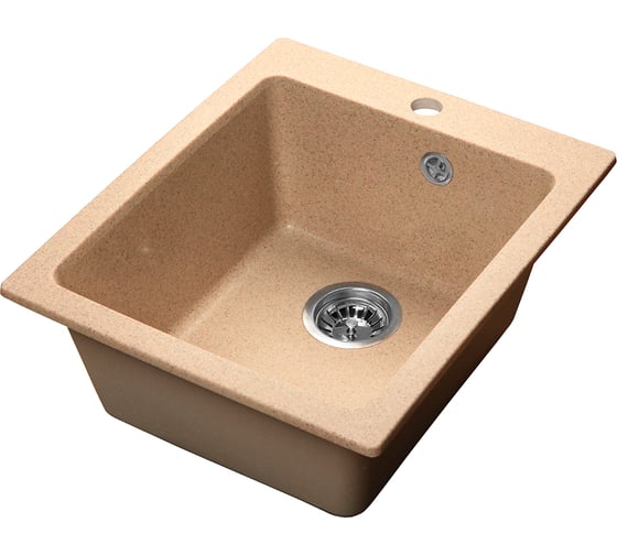 Мойка SANTREK AQUA BOXY SA-B505 1 чаша 427х505 мм, песок-302, без сифона 313776 1