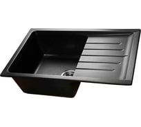 Мойка SANTREK AQUA BOXY SA-B760L чаша + крыло 760х500 мм, черный-308, без сифона 313785