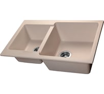 Мойка SANTREK AQUA BOXY SA-B780K 2 чаши 780х510 мм, белый-331, без сифона 313777