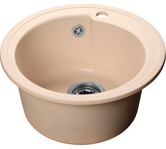 Мойка SANTREK AQUA ROUND SA-R450 D=443 мм, круглая, белый-331, без сифона 313551 1