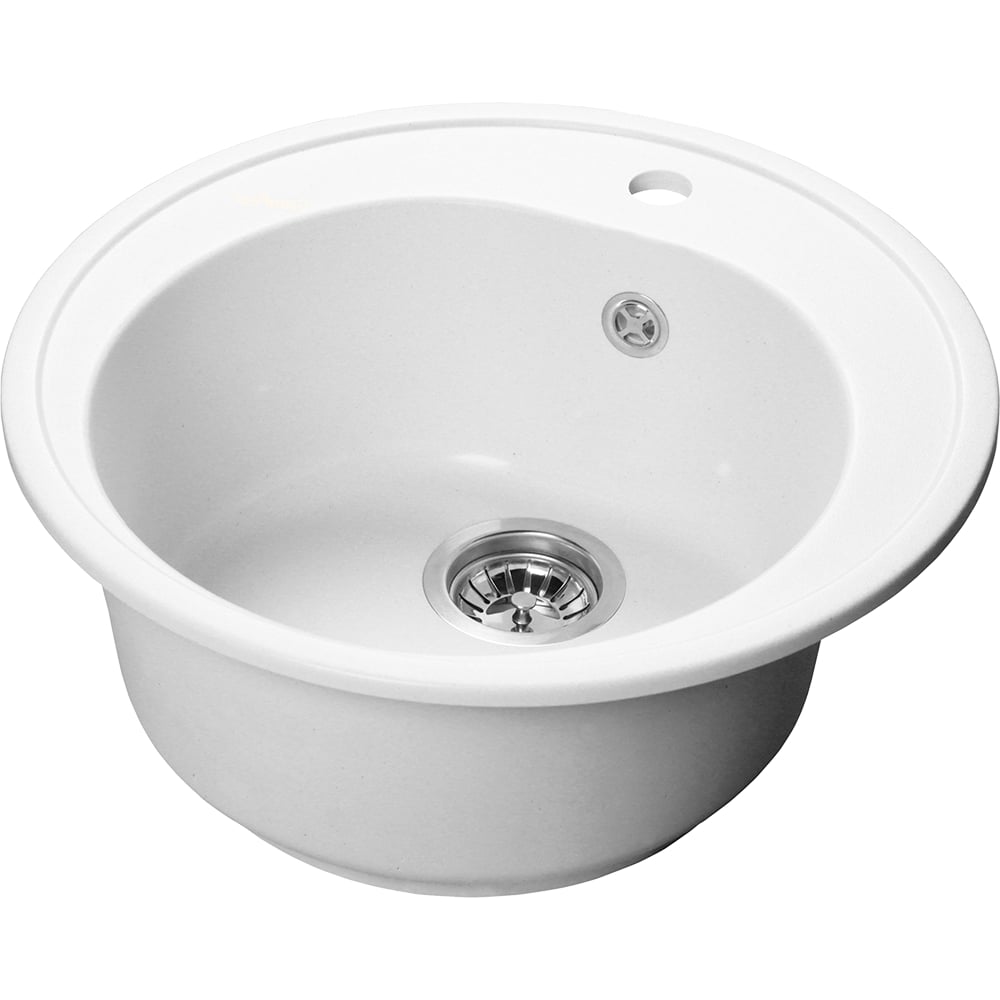 Мойка SANTREK AQUA ROUND SA-R510 D=510 мм, круглая, иней-321, без ...