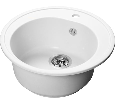 Мойка SANTREK AQUA ROUND SA-R510 D=510 мм, круглая, иней-321, без сифона 313560