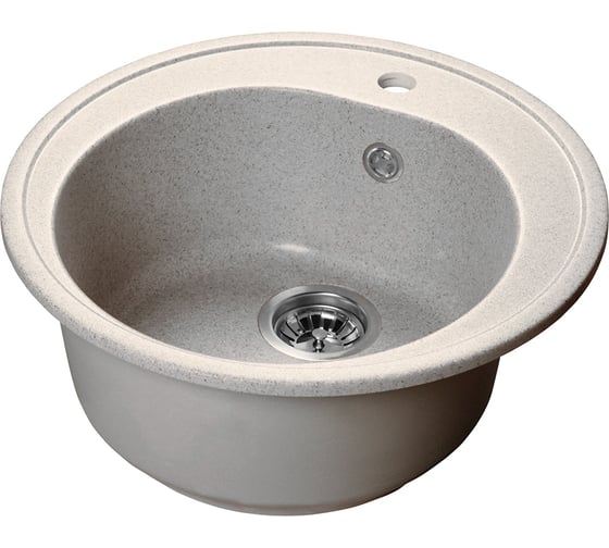 Мойка SANTREK AQUA ROUND SA-R510 D=510 мм, круглая, серый-310, без сифона 313558