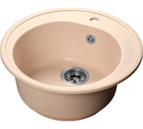 Мойка SANTREK AQUA ROUND SA-R510 D=510 мм, круглая, белый-331, без сифона 313557