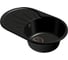 Мойка AQUA PRO ROUND SA-R750L чаша + крыло SANTREK 750*460 мм (черный-308) (+ сифон) 313790 1