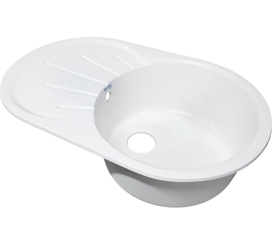 Мойка SANTREK AQUA ROUND SA-R750L чаша + крыло 750х460 мм, белый-331, без сифона 313789