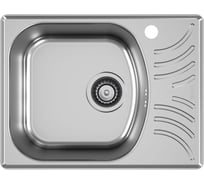 Мойка IDDIS Focus, нерж. сталь, матовая, чаша слева, 560х435 мм, ID FOC56MLi77