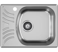 Мойка IDDIS Focus, нерж. сталь, матовая, чаша справа, 560х435 мм, ID FOC56MRi77