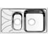 Мойка IDDIS Arro S, нерж. сталь, полир., 1 1/2, чаша справа, 780х440, ID ARR78PZi77 1