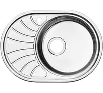 Мойка IDDIS Suno S, нерж. сталь, полир., чаша справа, 650х460, ID SUN65PRi77