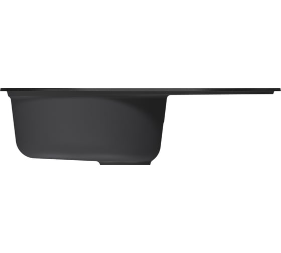 Мойкa MIXLINE ML-GM16 овальная с крылом, ультра-черная 344, 730x460x180 мм newх 551934