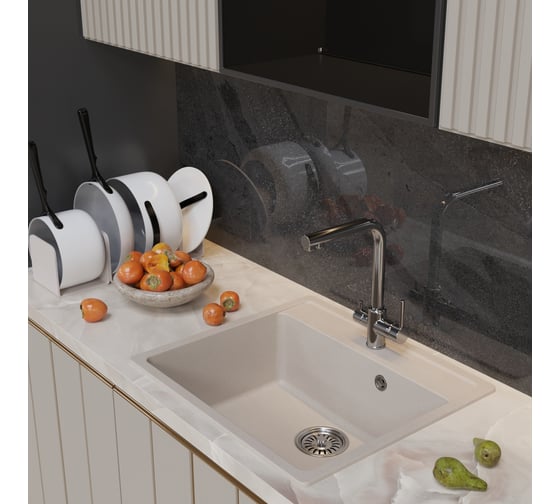 Мойкa MIXLINE ML-GM15 белая 331, 560x500x180 мм newх 551918
