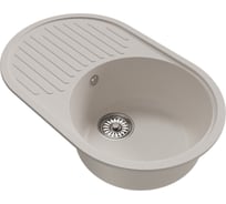 Мойкa MIXLINE ML-GM16 овальная с крылом, белая 331, 730x460x180 мм newх 551930