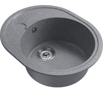 Мойкa MIXLINE ML-GM17 овальная с крылом, графит 342, 580x470x180 мм newх 551944