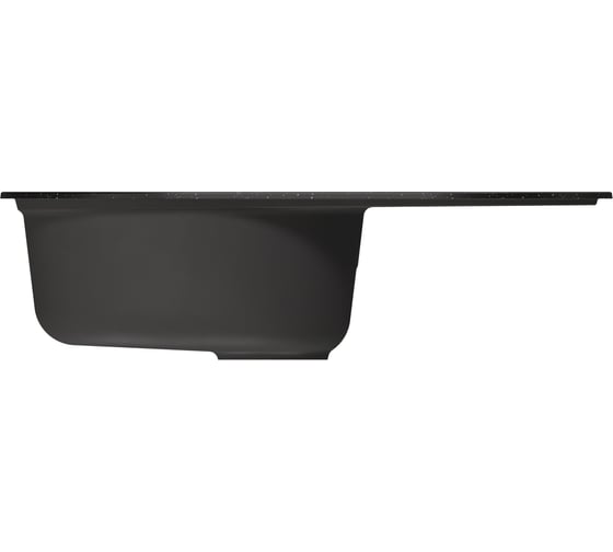 Мойкa MIXLINE ML-GM16 овальная с крылом, черная 308, 730x460x180 мм newх 551926