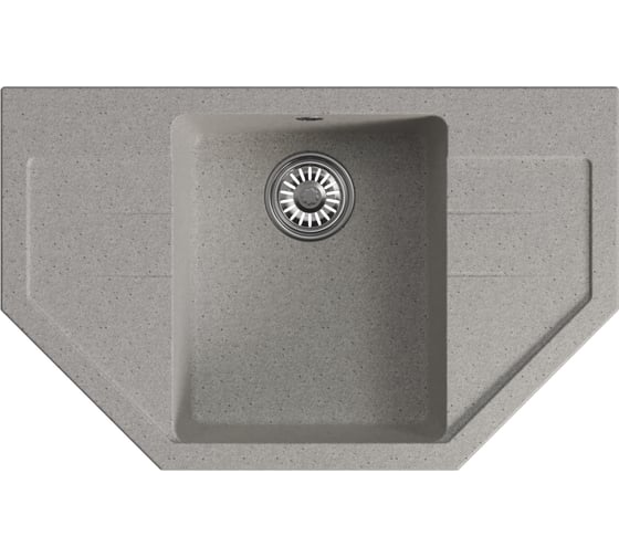 Мойкa MIXLINE ML-GM24 угловая с крылом, серая 310, 790x490x200 мм newх 552054
