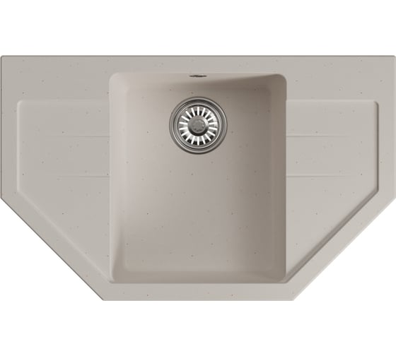 Мойкa MIXLINE ML-GM24 угловая с крылом, белая 331, 790x490x200 мм newх 552056