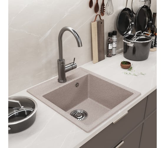Мойкa MIXLINE ML-GM28 песочная 302, 450x500x190 мм newх 552094