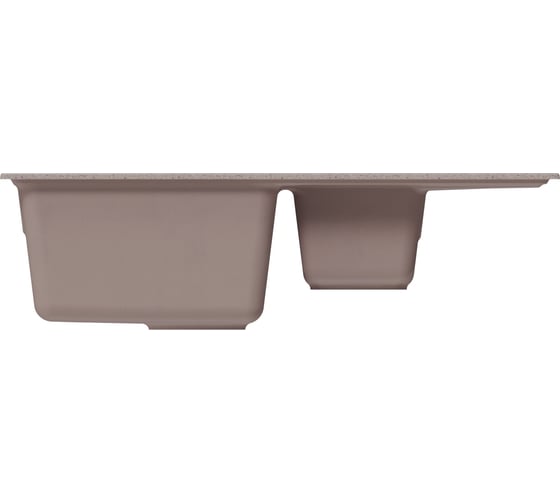 Мойкa MIXLINE ML-GM22 двухчашевая с крылом, песочная 302, 770x500x195 мм newх 552022