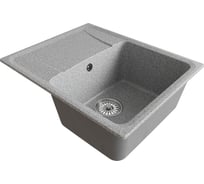 Мойкa MIXLINE ML-GM26 с крылом, темно-серая 309, 580x470x190 мм newх 552078