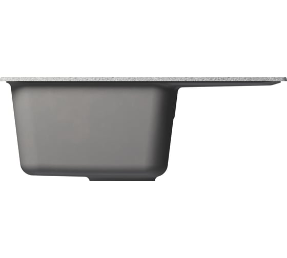Мойкa MIXLINE ML-GM26 с крылом, темно-серая 309, 580x470x190 мм newх 552078