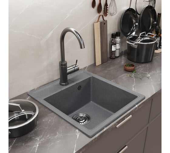Мойкa MIXLINE ML-GM28 графит 342, 450x500x190 мм newх 552183