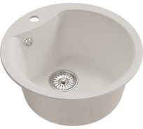Мойкa MIXLINE ML-GM12 круглая, ультра-белая 341, 480 мм, глубина чаши 210 мм newх 551838