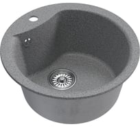 Мойкa MIXLINE ML-GM12 круглая, темно-серая 309, 480 мм, глубина чаши 210 мм newх 551834