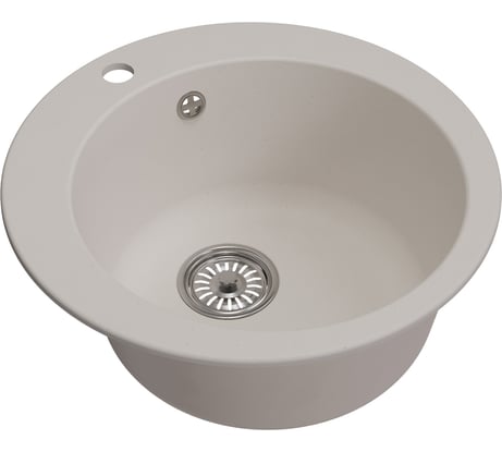 Мойкa MIXLINE ML-GM13 круглая, белая 331, 495 мм, глубина чаши 200 мм newх 551894