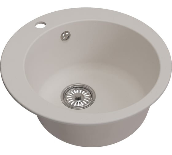 Мойкa MIXLINE ML-GM13 круглая, белая 331, 495 мм, глубина чаши 200 мм newх 551894 1