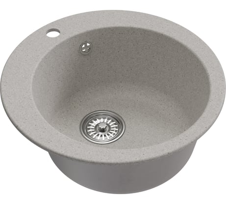 Мойкa MIXLINE ML-GM13 круглая, серая 310, 495 мм, глубина чаши 200 мм newх 551892