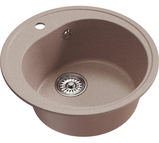 Мойкa MIXLINE ML-GM11 круглая, песочная 302, 500 мм, глубина чаши 180 мм newх 551819