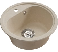Мойкa MIXLINE ML-GM10 круглая, бежевая 328, 440 мм, глубина чаши 180 мм newх 551812