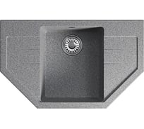 Мойкa MIXLINE ML-GM24 угловая с крылом, темно-серая 309, 790x490x200 мм newх 552053