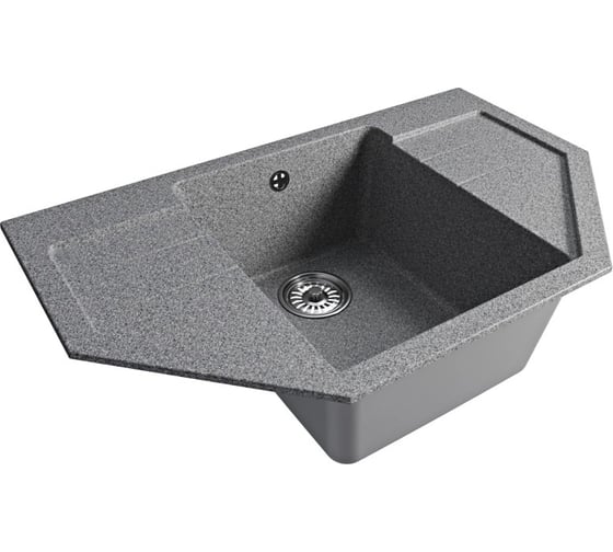 Мойкa MIXLINE ML-GM24 угловая с крылом, темно-серая 309, 790x490x200 мм newх 552053