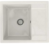 Кухонная мойка из искусственного камня Uperwood ECON UPD-201_001, прямоугольная, белая 491020211