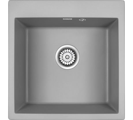 Гранитная мойка Paulmark KANTE 50 серый металлик, 510x520 мм PM105152-GRM