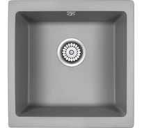 Гранитная мойка Paulmark GERA 50 серый металлик, подстольный монтаж PM104546-GRM