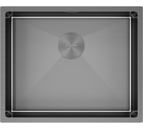 Кухонная мойка Paulmark NEXT 54 UNI, вороненая сталь,540х440мм, PM215444-GM