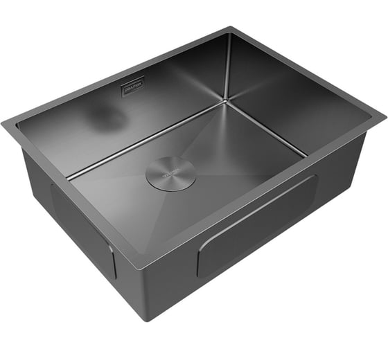 Кухонная мойка Paulmark NEXT 58 UNI, вороненая сталь, 580х440мм, PM215844-GM