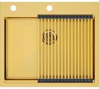 Кухонная мойка Paulmark KRONER-PRO 59, брашированное золото, 590х510мм, PM705951-BG