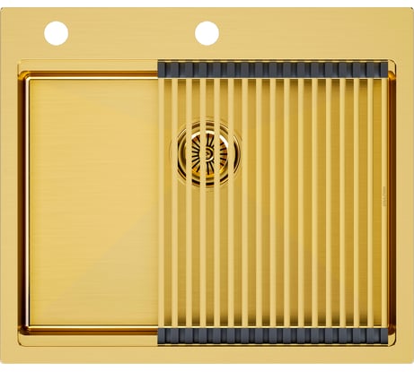 Кухонная мойка Paulmark KRONER-PRO 59, брашированное золото, 590х510мм, PM705951-BG