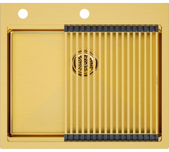 Кухонная мойка Paulmark KRONER-PRO 59, брашированное золото, 590х510мм, PM705951-BG 1