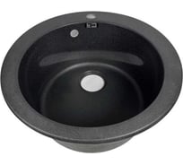 Мойка из камня для кухни DARILINE цвет чёрный с блеском DLV1-MAK