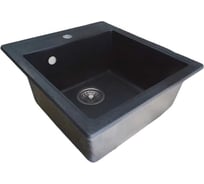 Мойка из камня для кухни DARILINE цвет чёрный матовый DLV3-MBL
