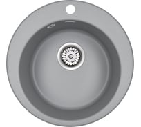 Гранитная мойка Paulmark GELEGEN 50 серый металлик, D475 мм PM404800-GRM