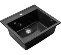 Мойка из камня для кухни DARILINE цвет чёрный с блеском глянец DLV10-GAK