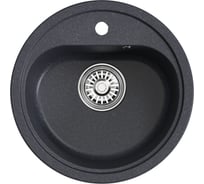 Мойкa MIXLINE ml-gm10 круглая, антрацит (343), 440 мм, глубина чаши 180 мм new 551816