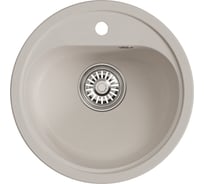 Мойкa MIXLINE ml-gm10 круглая, белая (331), 440 мм, глубина чаши 180 мм new 551813